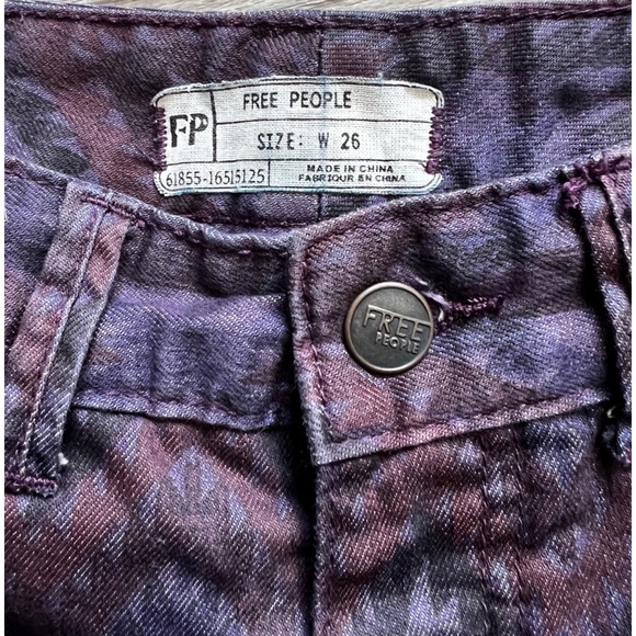 Free People : purple Aztec pattern jeans - Picture 7 of 11